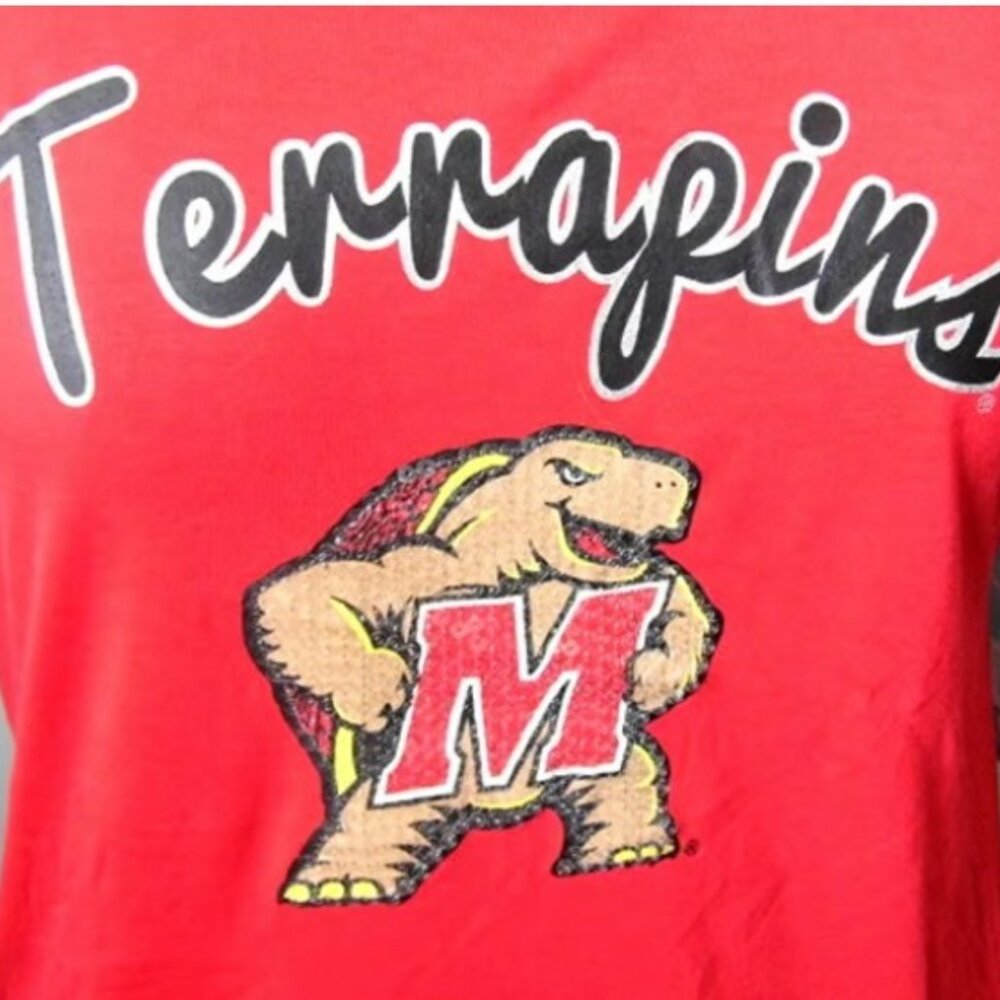 Juniors Maryland Terrapins Red T-Shirt, Small